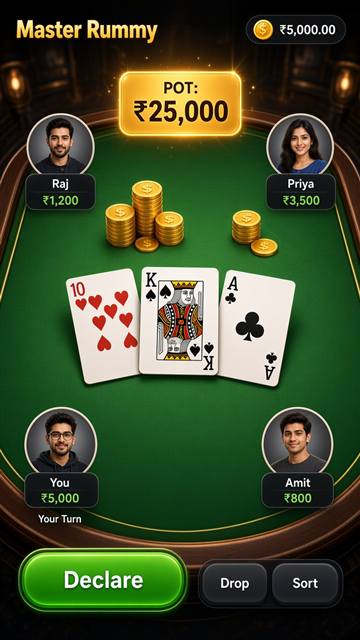 Master Rummy table preview